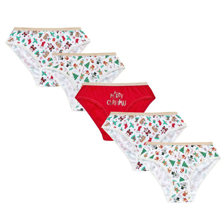 Picture of 14C955 PACK OF 5 COTTON CHRISTMAS BRIEFS